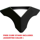 D ETERNAL Cube 3x3 Cube High Speed Stickerless Magic Puzzle Game Toy 3 by 3 with Cube Stand,Multicolor