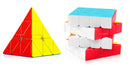 D ETERNAL Speed Cube Combo of 4x4 & Pyraminx Pyramid Triangle Puzzle Cube Set