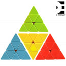 D ETERNAL Stickerless Pyramid Cube 3x3 Speed Triangle Pyraminx Puzzle Cube