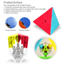 D ETERNAL Cube Combo of 2X2 3x3 and Pyraminx Pyramid Triangle High Speed Stickerless Cube