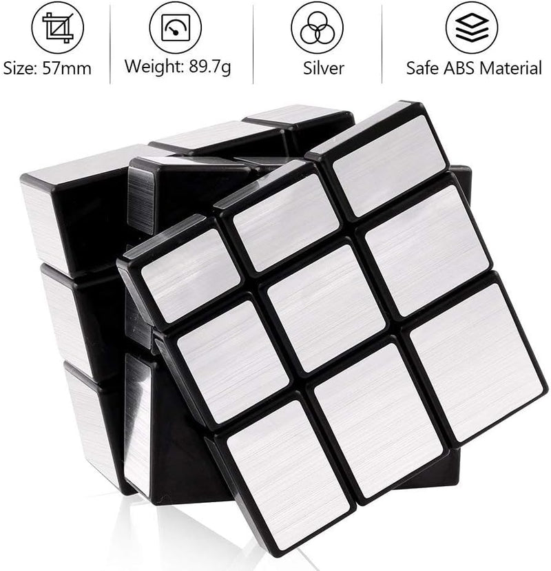 D ETERNAL 13 Packs Speed Cube Combo Set 2x2, 3x3, 4x4, 5x5, Pyramid, Megaminx, Mastermorphix, Silver Mirror, Windmill, Fruit Shape Apple, Banana, Lemon, Orange Cube Puzzles