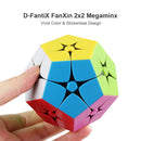 D ETERNAL 2x2 Megaminx Speed Stickerless Dodecahedron 2 by 2 Magic Cube Puzzle Toy