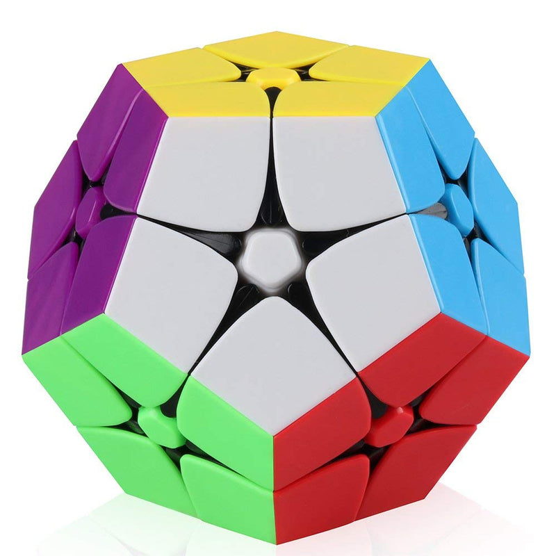 D ETERNAL 2x2 Megaminx Speed Stickerless Dodecahedron 2 by 2 Magic Cube Puzzle Toy