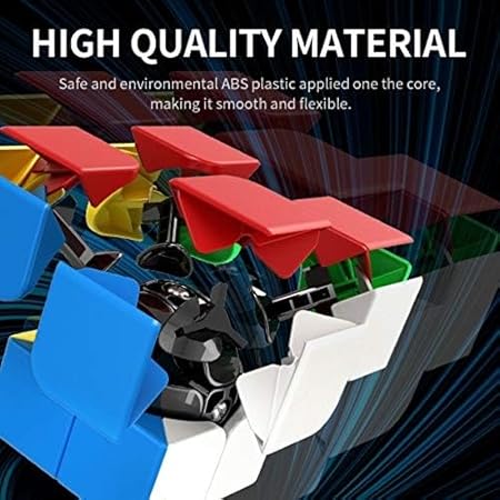 D ETERNAL 2x2 Stickerless Cube Beginner Speedcube for Kids & Adults with Cube Stand and Protecting Pouch Bag Cube Combo Set (2x2+Stand+Bag)