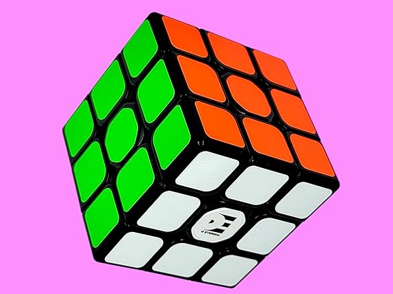 D ETERNAL 3x3 Speed Cube for Beginner & Professional Speedcube for Kids & Adults with Cube Stand and Protecting Pouch Bag Cube Combo Set (3x3+Stand+Bag) (Cube with Stand & Bag)
