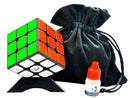 D ETERNAL Speed Cube Combo Set of 3X3 cube Black base with Cube Stand Lube Oil & Pouch Bag for Professional and Beginner Puzzle Cuber(3x3+Lube+Stand+Cube Bag)