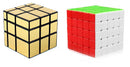 D ETERNAL Speed Cube Combo Set of 5x5x5 Speed Cube and Gold Mirror Stickers Speed cube