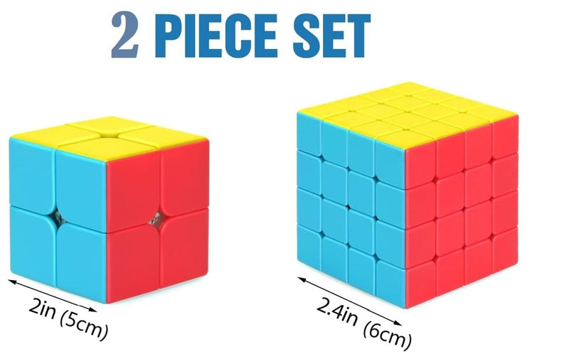D ETERNAL Cube Combo Set Magic Puzzle 2x2 speed cube and 4x4 speed cube (Combo of (2x2+4x4))