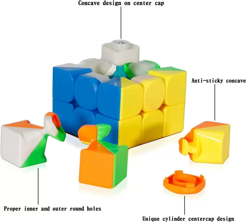 Endless Rhs Steel Cube D ETERNAL High Speed Cube Combo Set of 3x3 Stickerless with Cube Stand