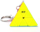 D ETERNAL Keychain Cube 3x3 Pyraminx Pyramid Triangle High Speed Stickerless Puzzle Magic Cube for Boys & Girls