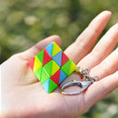 D ETERNAL Keychain Cube 3x3 Pyraminx Pyramid Triangle High Speed Stickerless Puzzle Magic Cube for Boys & Girls
