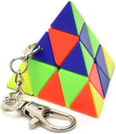 D ETERNAL Keychain Cube 3x3 Pyraminx Pyramid Triangle High Speed Stickerless Puzzle Magic Cube for Boys & Girls