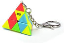D ETERNAL Keychain Cube 3x3 Pyraminx Pyramid Triangle High Speed Stickerless Puzzle Magic Cube for Boys & Girls
