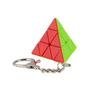 D ETERNAL Keychain Cube 3x3 Pyraminx Pyramid Triangle High Speed Stickerless Puzzle Magic Cube for Boys & Girls