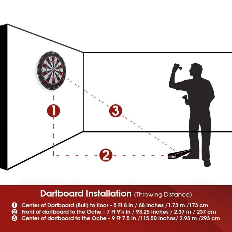 D ETERNAL Magnetic Dartboard Board Game Set - Bullseye Dart Board with 6 pcs Safe Darts for Indoor and Outdoor Game (40.5Cm Dia)