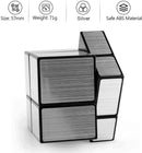 D ETERNAL Silver Mirror Cube 2x2 and 3x3 Speed Cube Set, 2x2x2 and 3x3x3 Mirror Blocks Different Shapes Puzzle Cube Silver 2 Pack