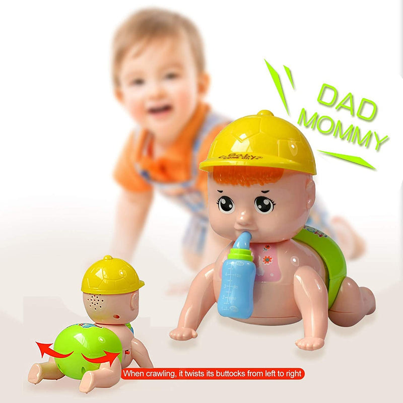 D ETERNAL Musical Baby Crawling Toy with 3D Lights & Music Toys for Kids and Babies