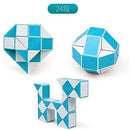 D ETERNAL QiYi Snake Speed Cube, 24 Blocks Geometric Brain Teaser Ruler Cube Wedges Twist Puzzle Toy (Snake Cube)