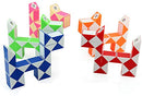 D ETERNAL QiYi Snake Speed Cube, 24 Blocks Geometric Brain Teaser Ruler Cube Wedges Twist Puzzle Toy (Snake Cube)