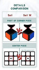 D ETERNAL Qiyi High Speed Cube Set of 2 Sail 3x3 Magic Cube Puzzle Toys,Multicolor for 14 Years and Up
