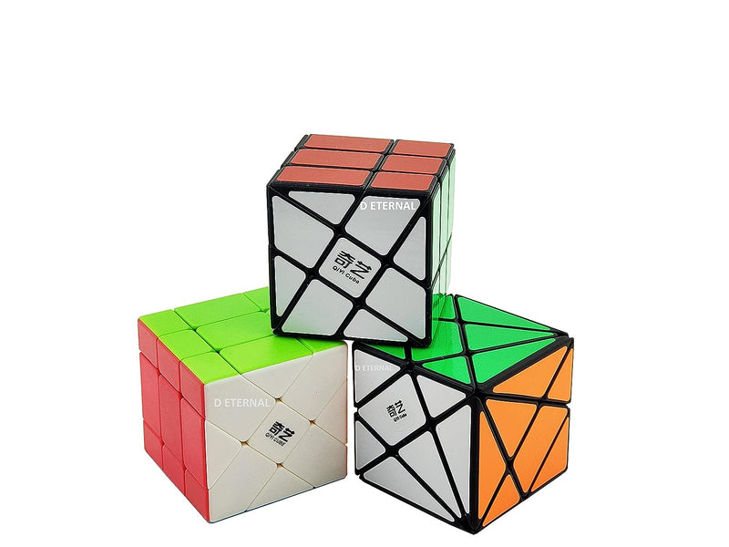 D ETERNAL Shapeshifter Bundle Combo Set of Axis Cube Windmill Cube and Fisher Cube High Speed Magic Puzzle Cube Game Toy (Combo (Axis+Windmill+Fisher)Cube)