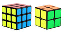 D ETERNAL Speed Cube Combo Set of 2x2x2 & 3x3x3 Puzzle Cube Toy, black base