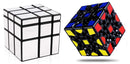 D ETERNAL Speed Cube Combo Set of 3x3 Gear Cube and 3 by 3 Mirror Cubic Cube Puzzle Bundle Toy