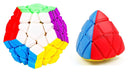 D ETERNAL Speed Cube Combo Set of Megaminx and Mastermorphix High Seed Stickerless Speed Cube Puzzle Set Toy (Combo(Megaminx+Mastermorphix))
