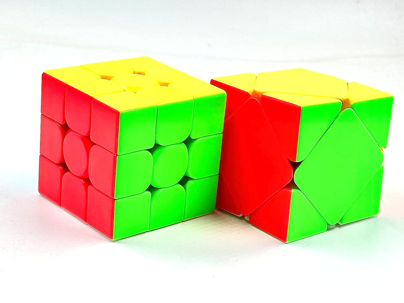 D ETERNAL Speed Cube Combo Set of 3x3x3 Cube and Skewb Cubes Puzzle Game Toy