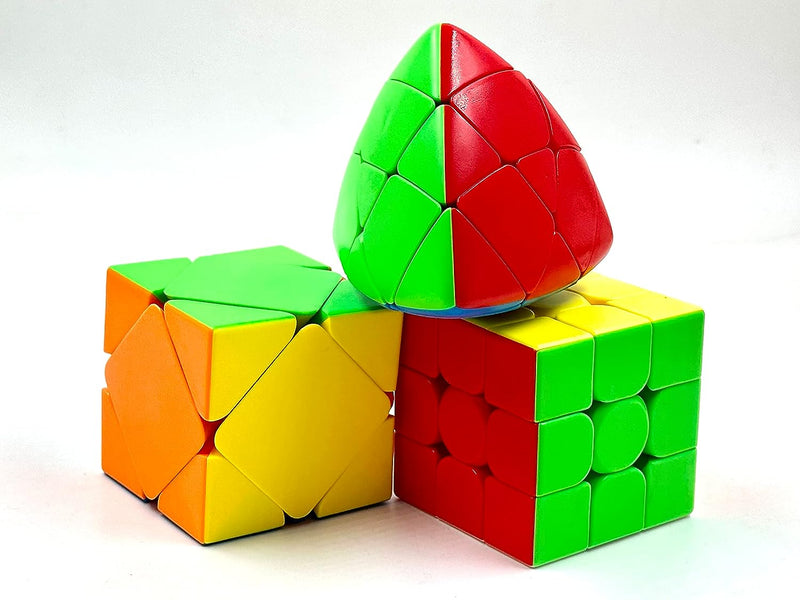 D ETERNAL Speed Cube Combo Set of 3x3x3, Skewb and Mastermorphix Cubes Puzzle Game Toy