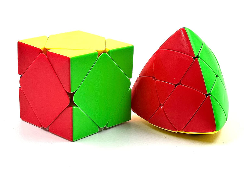 D ETERNAL Speed Cube Combo Set of Skewb and Mastermorphix Cubes Puzzle Game Toy