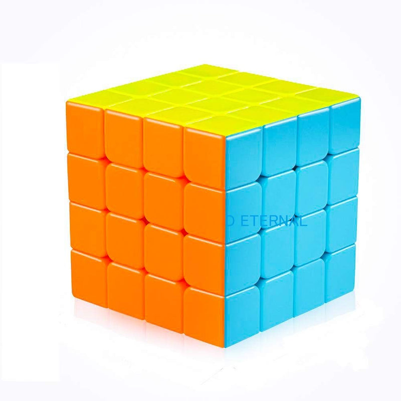 D ETERNAL Stickerless Cube Combo Set of 4x4 and Stickered Gold Mirror Puzzle Cubes Combo (4x4 Cube +Mirror Cube)