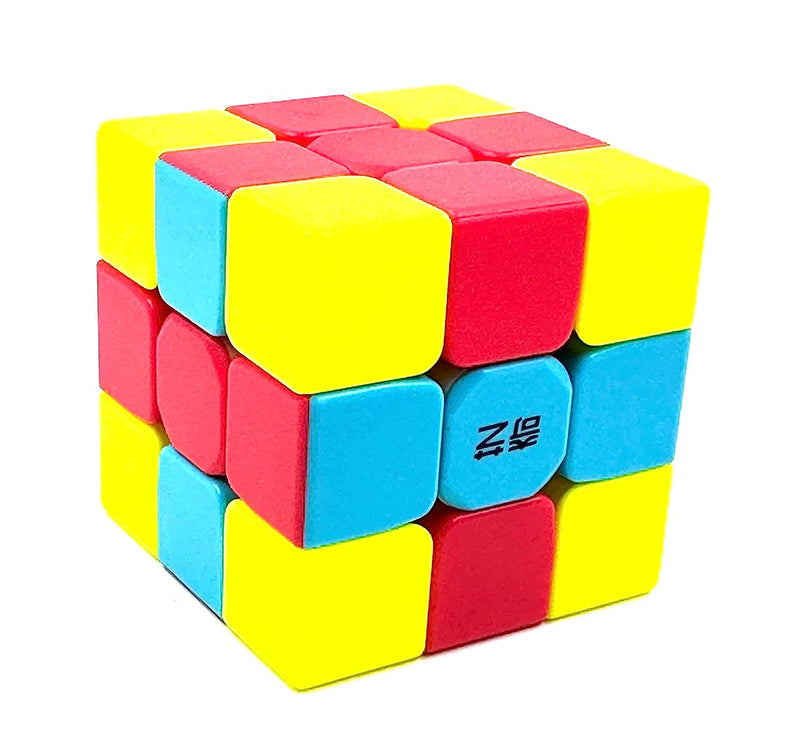 D Eternal QiYi Cross Square Cube 3x3 Stickerless Puzzle Cube Magic 3 by 3 Twisty Puzzle Cube,Multicolor
