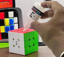 D ETERNAL Cube 3x3 High Speed Stickerless Magic Puzzle & Cube 3 by 3 Lube Oil Lubricant Combo Set (3x3+Lube)