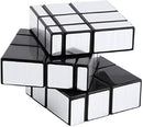 D ETERNAL Stickerless Cube Set of 2X2 3x3 and Stickered Silver Mirror Puzzle Cubes Combo…