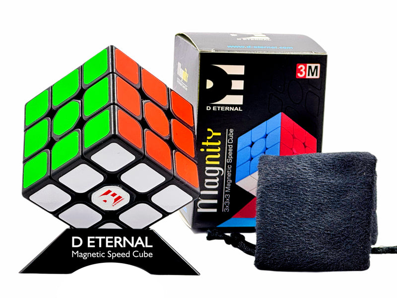 D ETERNAL Magnity 3M Cube 3x3 (Magnetic) Stickered Magic Speed Cube Puzzle Game for Kids (Magnity 3M 3x3 (Magnetic))