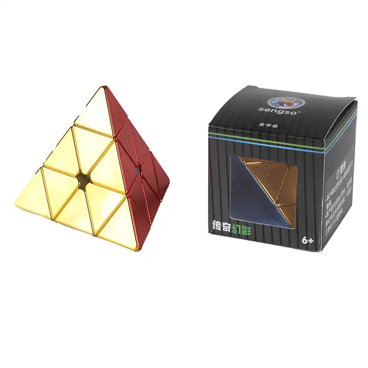 D Eternal Magnetic Metallic Pyraminx Pyramid Cube