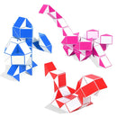 D ETERNAL QiYi Snake Speed Cube, 24 Blocks Geometric Brain Teaser Ruler Cube Wedges Twist Puzzle Toy (Snake Cube)
