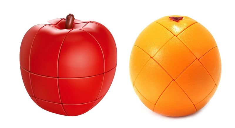 D ETERNAL Fruit Shape Stickerless Cube Combo Magic Puzzle Toy Apple cube and Orange cube ((Apple+Orange))