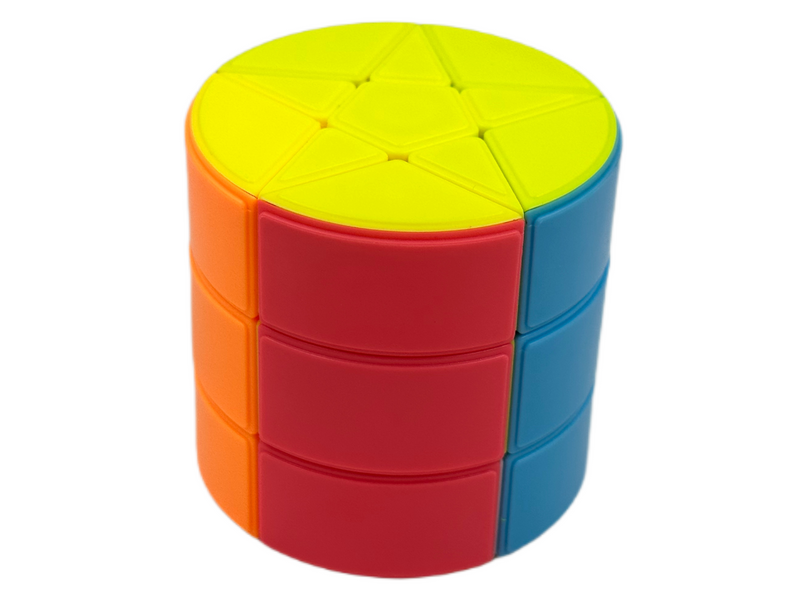 D ETERNAL YJ Star Barrel Cylinder High Speed stickerless Magic Cube 3x3x3 (Cylindrical Star Barrel Cube) (Star Barrel+TianYuan O2 (V2+V3)+Yeet Ball)