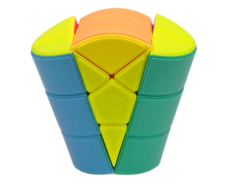 D ETERNAL YJ Star Barrel Cylinder High Speed stickerless Magic Cube 3x3x3 (Cylindrical Star Barrel Cube) (Star Barrel)