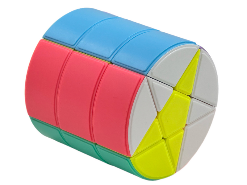 D ETERNAL YJ Star Barrel Cylinder High Speed stickerless Magic Cube 3x3x3 (Cylindrical Star Barrel Cube) (Star Barrel)