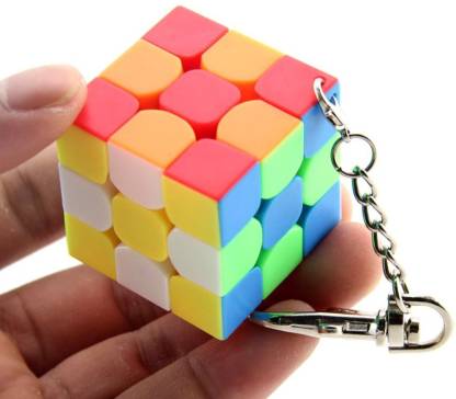 D ETERNAL Keychain Cube 3x3x3 High Speed Stickerless Puzzle Magic Cube