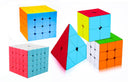 D ETERNAL Speed Cube Combo of  2X2 3x3 4x4 5x5 and Pyraminx Pyramid Triangle Puzzle Cube Set
