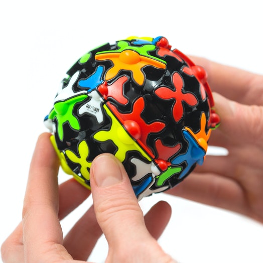 D ETERNAL QiYi Gear Cube Sphere Shaped Speed Magic Cube Puzzle (Tiled)