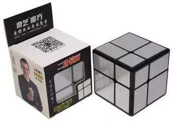 D Eternal QiYi 2x2x2 Silver/Gold Mirror High Speed Magic Puzzle Cube