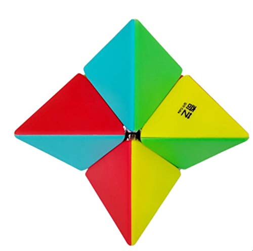 D ETERNAL QiYi 2x2 Pyramid Cube Speed Triangle Pyraminx Puzzle Cube