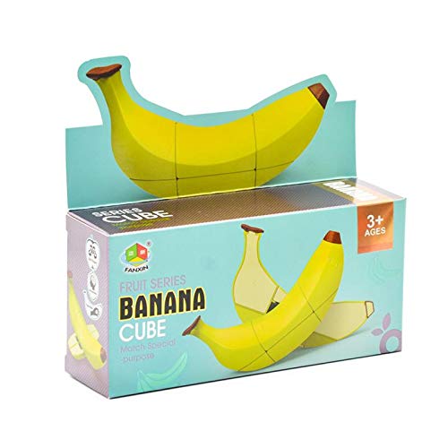 D ETERNAL Fruit Shape Stickerless Cube Combo Set of Apple Cube and Banana Cube Magic Puzzle Toy