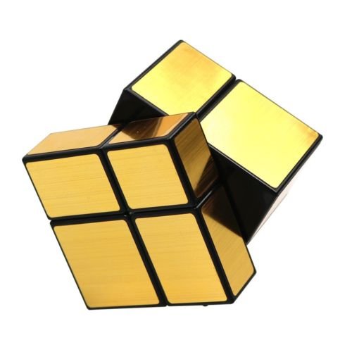 D Eternal  2x2x2 Gold  Mirror High Speed Magic Puzzle Cube
