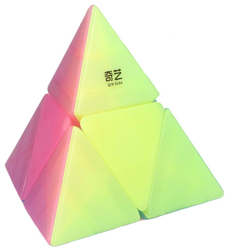 D ETERNAL  2x2 Pyramid Jelly Cube Speed Triangle Pyraminx Puzzle Cube